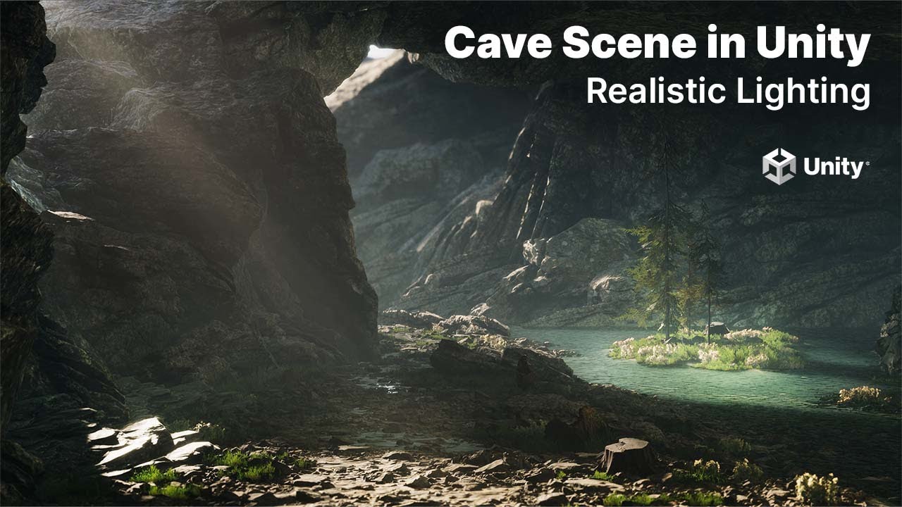 Making a Cave Scene & Lighting in Unity! (Time Lapse)