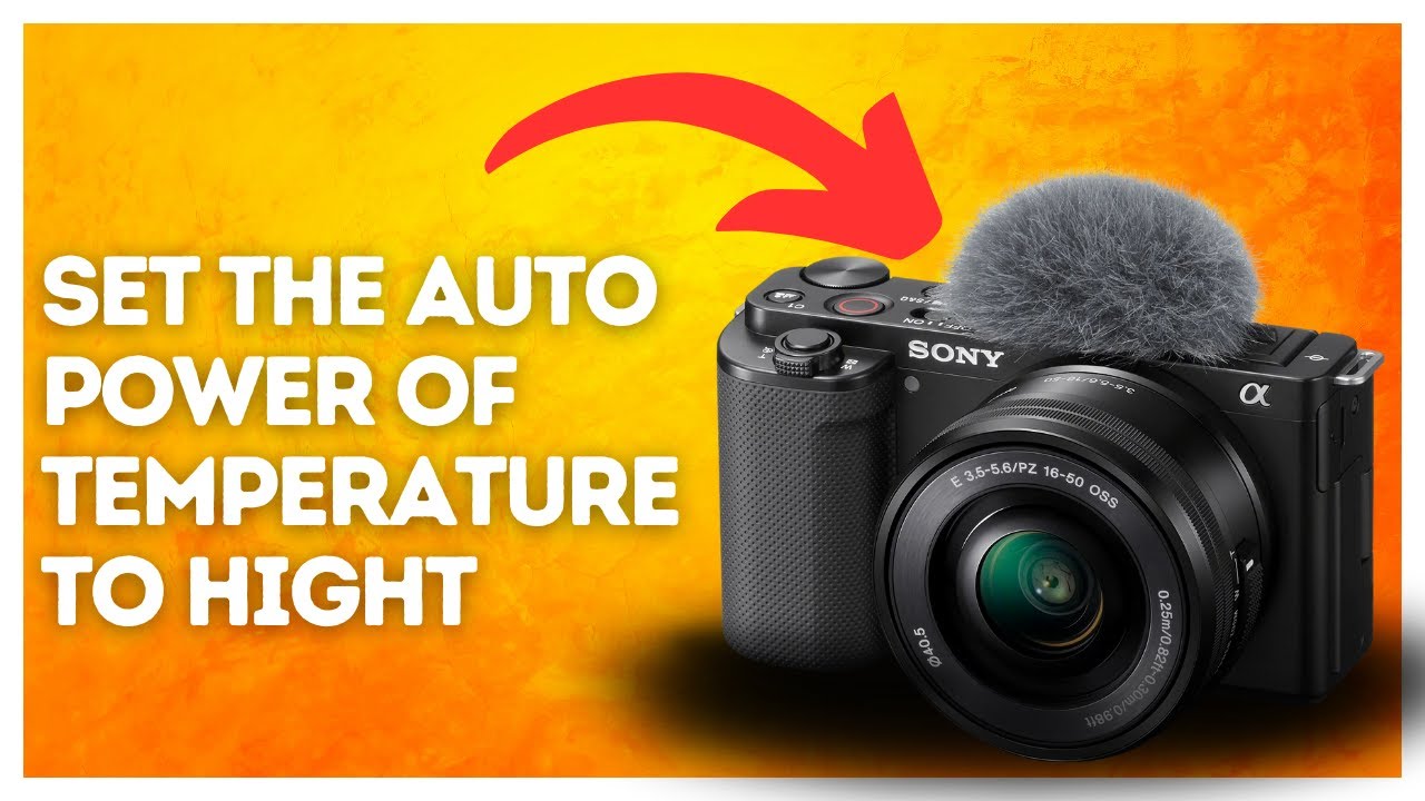 How to set the auto power of temperature to hight on Sony ZV-E10?