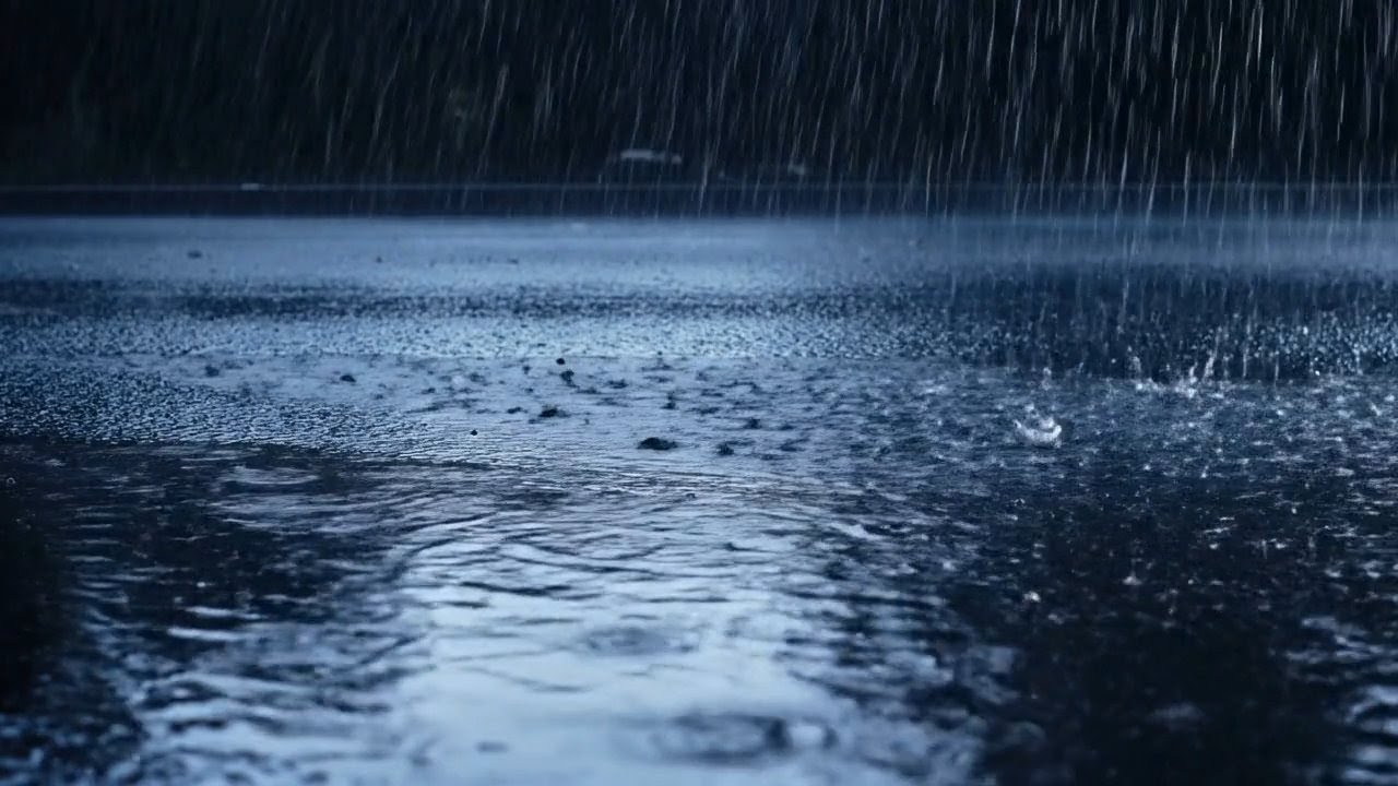 12 Hours of Heavy Rain Dark Mood for Deep Sleep and Relaxing Yoga