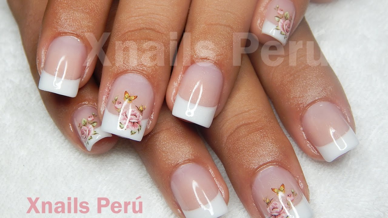 Uñas French Clásico y natural Cover Peach de Organic Nails Técnica Dual / Xnails Perú