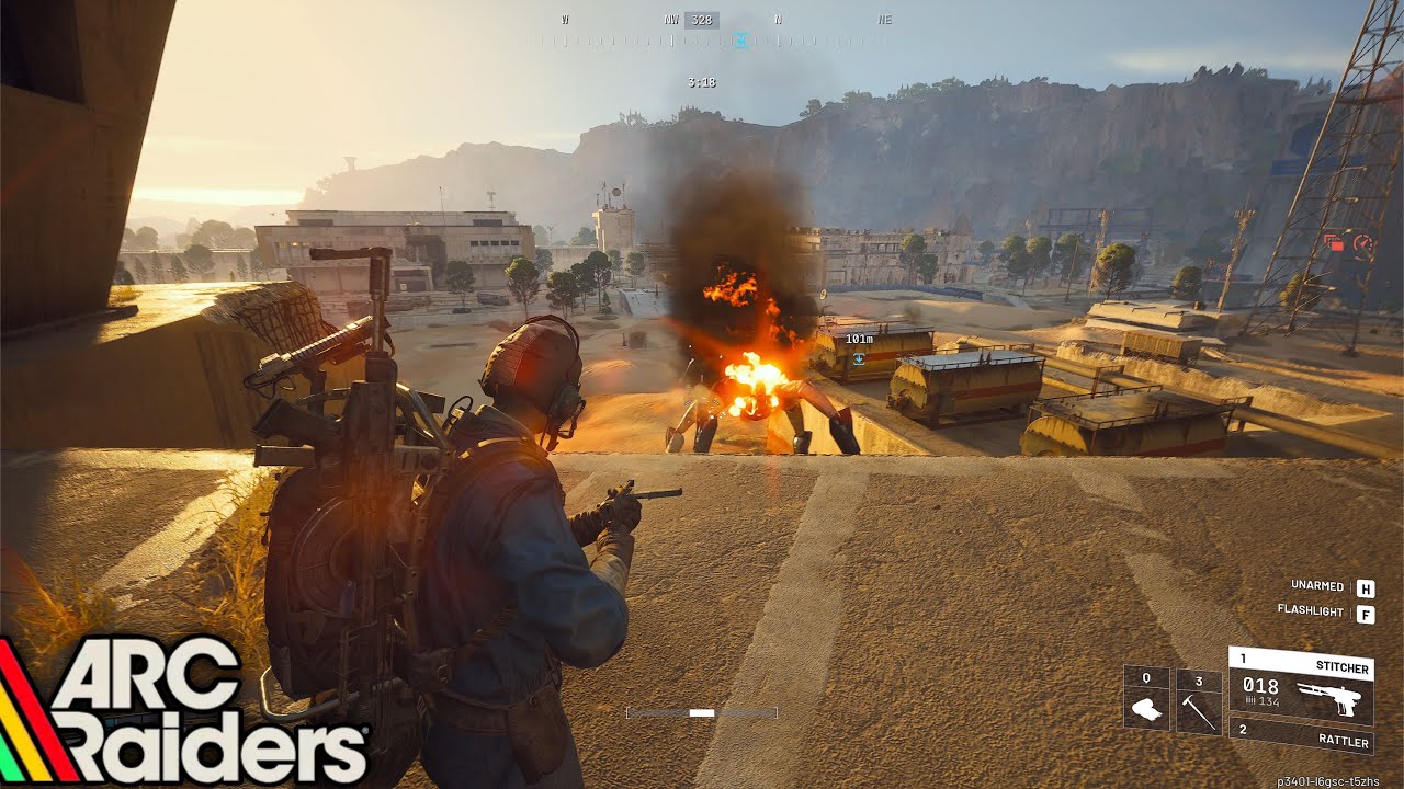 Solo fight and a burning arc went down