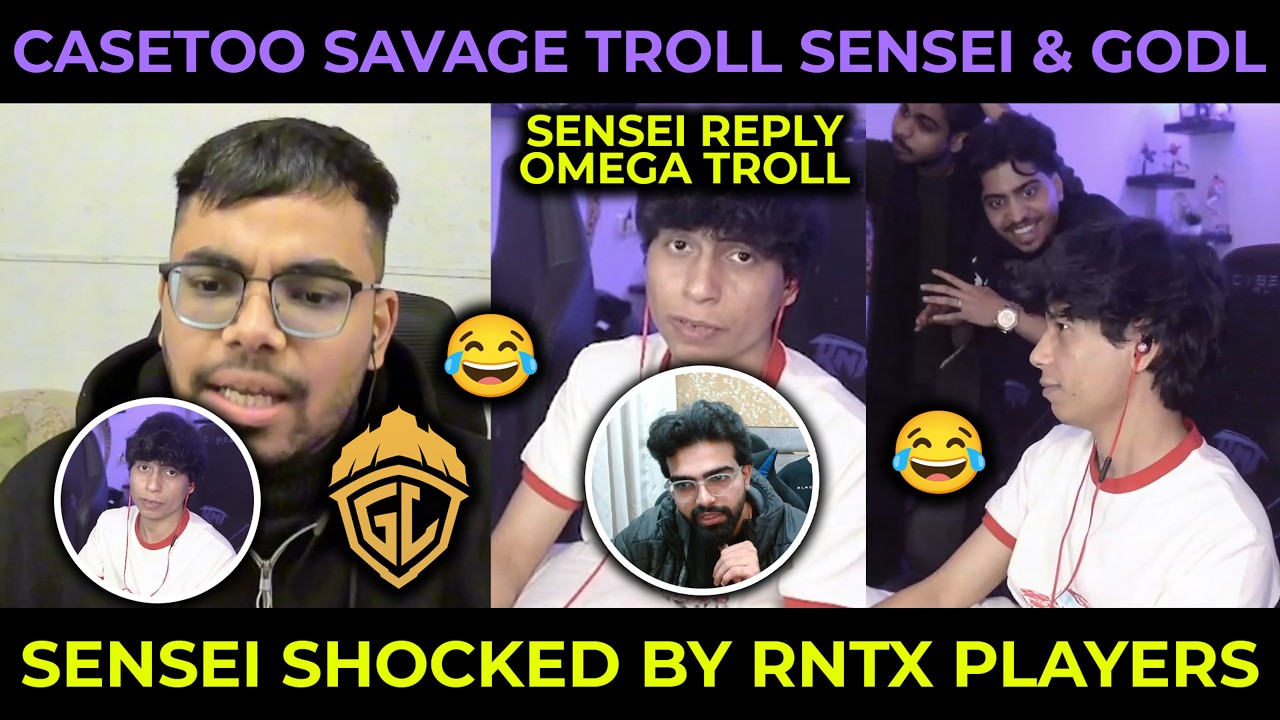 Sensei Shocked by RNTX Players😱 Casetoo Troll Sensei & GodLike😂 Sensei on Omega Troll😯