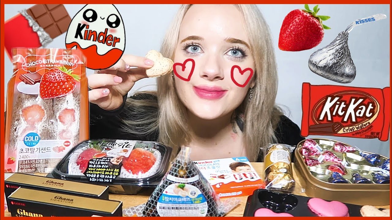 Valentine's Day special mukbang♥️🍓