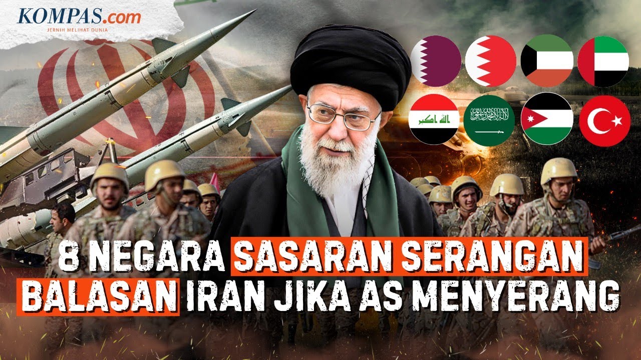 Peta 8 Negara di Timur Tengah Bakal Diserang Iran jika AS 