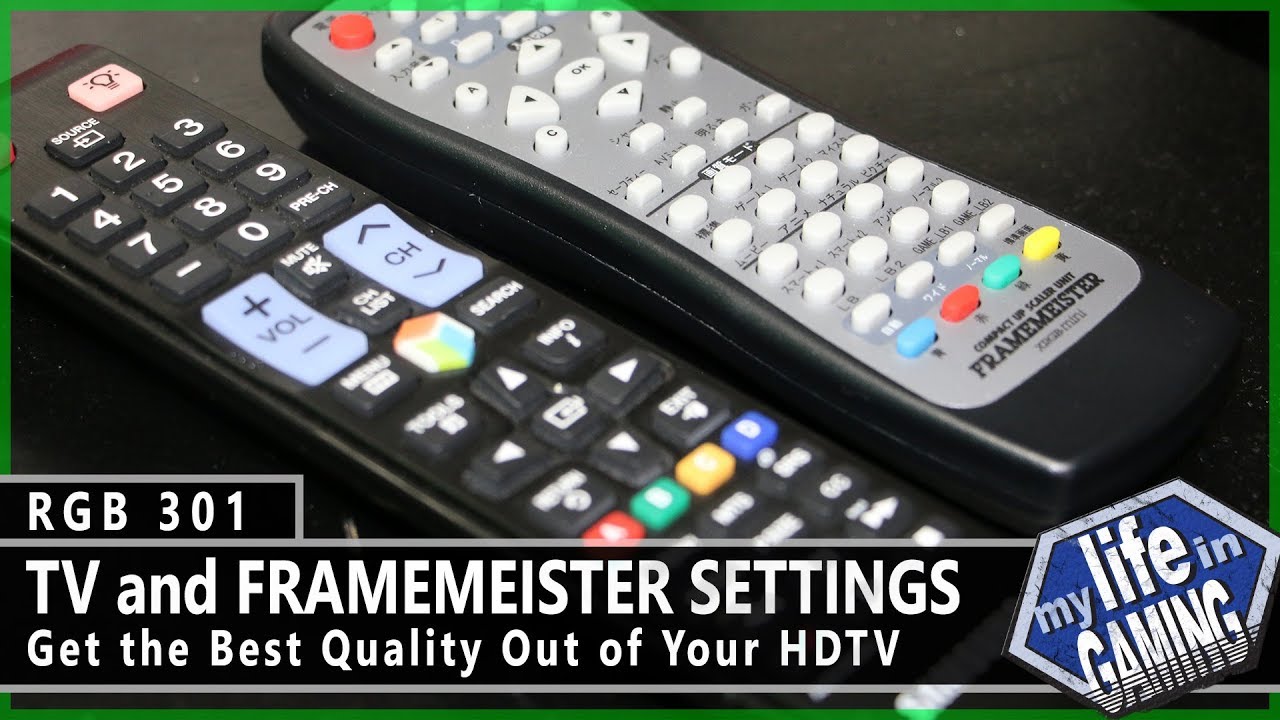 HDTV and Framemeister Settings :: RGB301 / MY LIFE IN GAMING