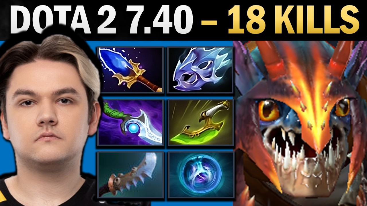 Slark Pro Carry with Moon Shard and Diffusal - Dota 7.41