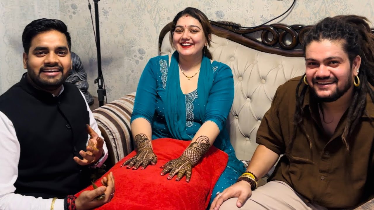 Baba Hansraj Raghuwanshi Wife Mehndi । Delhi To Chandigarh । Raj Mehandi . , @HansrajRaghuwanshi