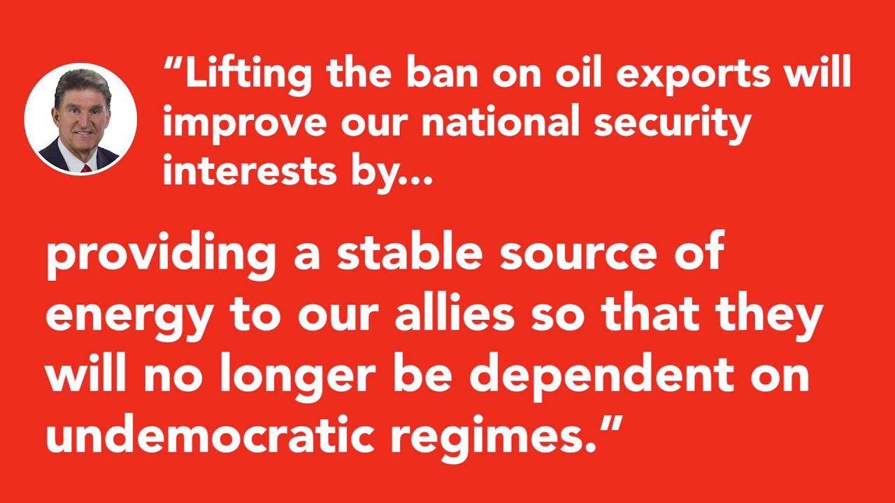 Lifting the ban on oil exports will improve our national security interests by...