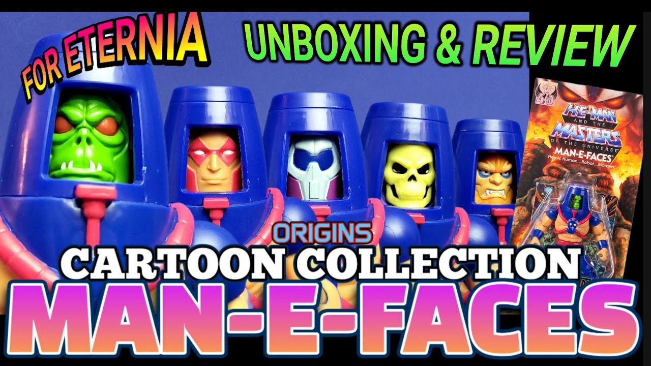 UNBOXING & REVIEW Cartoon Collection MAN-E-FACES Origins He-Man & the Masters of the Universe Figure