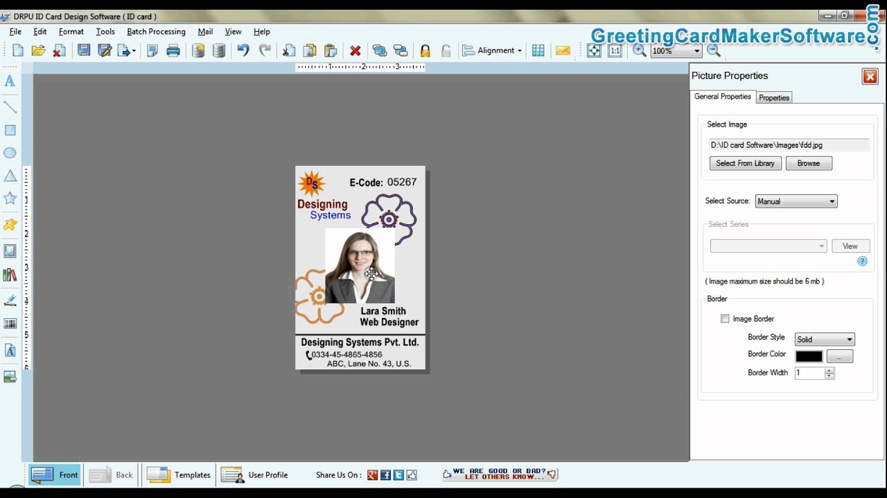 Process to quickly design Identity card using ID Card Designer Software