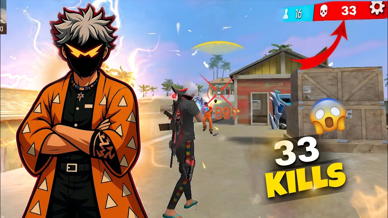 33 KILLS 💪 M4A1+MP5 99% HEADSHOT RATE ⚡😱 || FULL GAMEPLAY [SQUAD VS SQUAD]