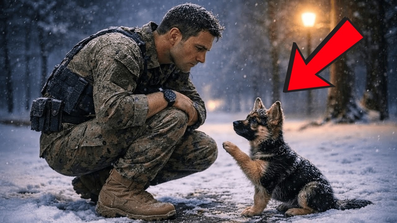 Un cachorro abandonado a −5°C y un veterano de guerra que no pudo seguir corriendo