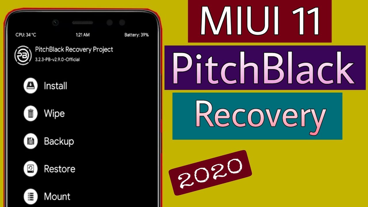 MIUI 11 INSTALL PITCHBLACK CUSTOM RECOVERY ON REDMI NOTE 5 PRO