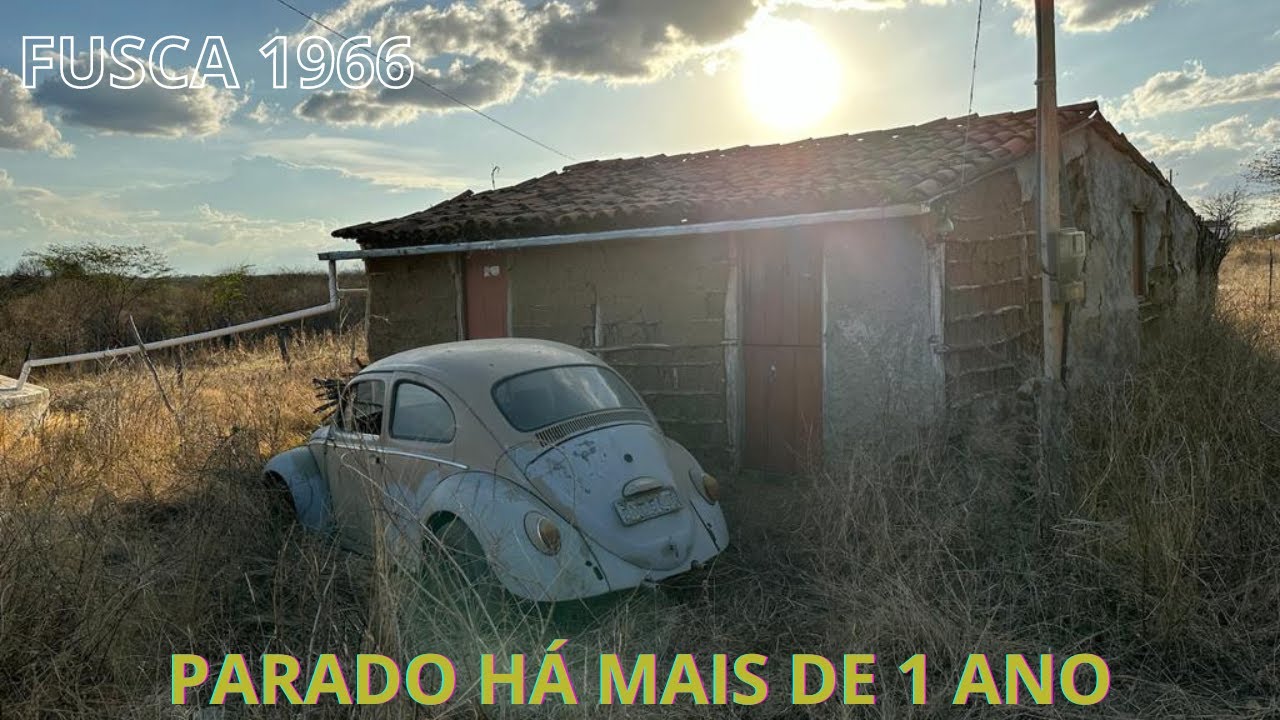 RESGATE DO VW FUSCA 1966 PARADO HÁ MAIS DE 1 ANO NO SITIO!!!