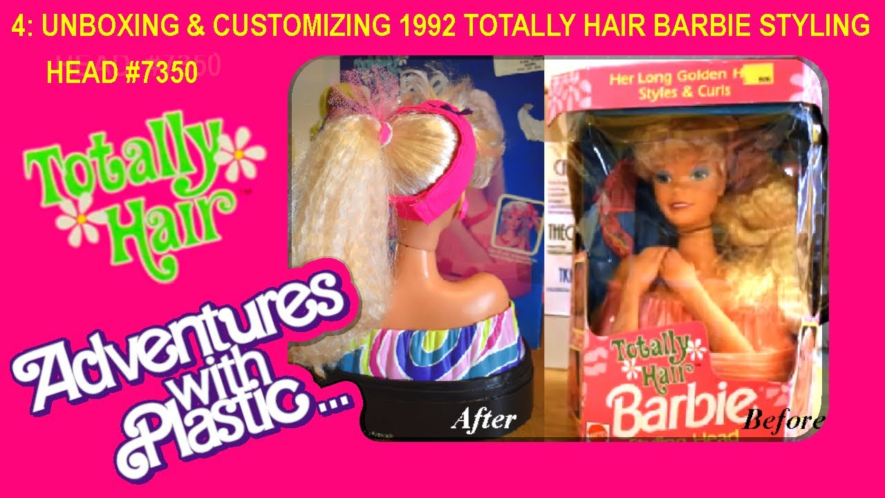 AWPC 4: Unboxing & Customizing 1992 Totally Hair Barbie Styling Head no.7350