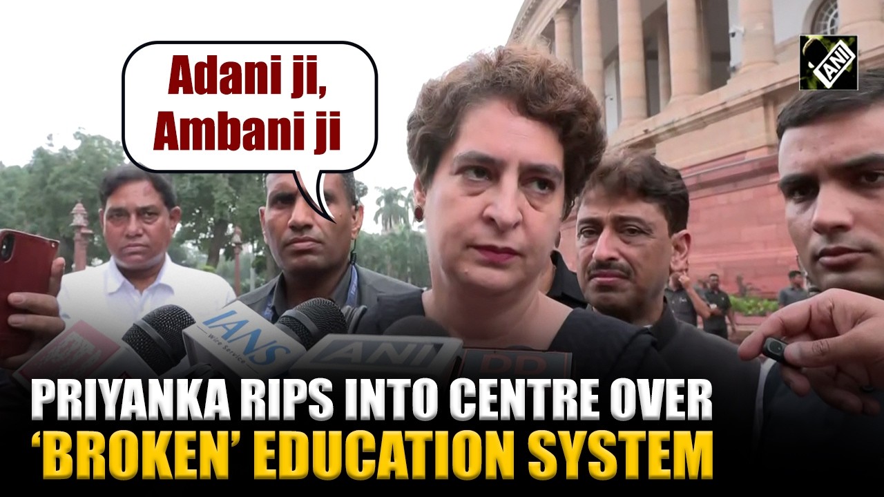 &ldquo;Paper leaks happening&hellip;&rdquo; Priyanka Gandhi mentions Adani, Ambani; highlights &lsquo;low&rsquo; education budget