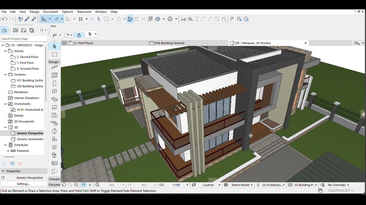 1  First floor Construction drawings in Archicad 26