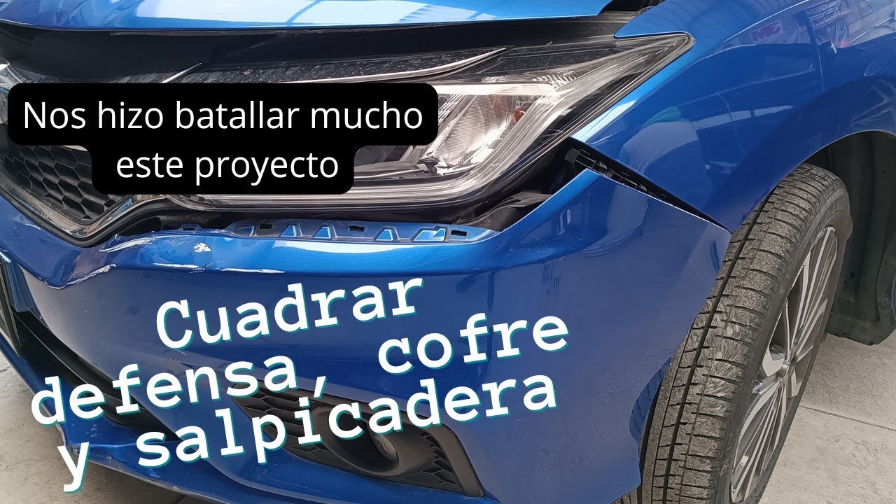 alinear defensa, cofre y salpicadera