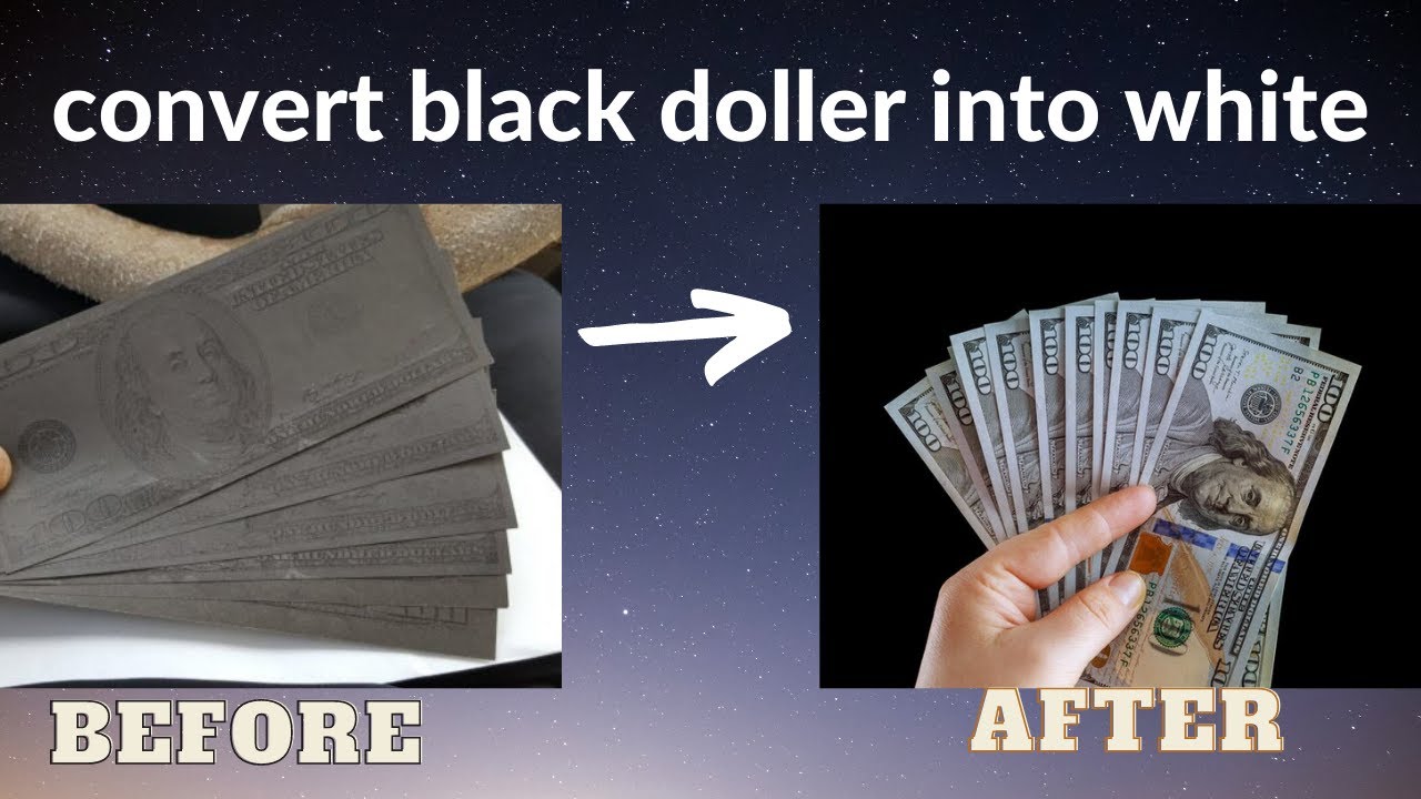 How to convert black dollar into white |Black dollars #Blackdollars