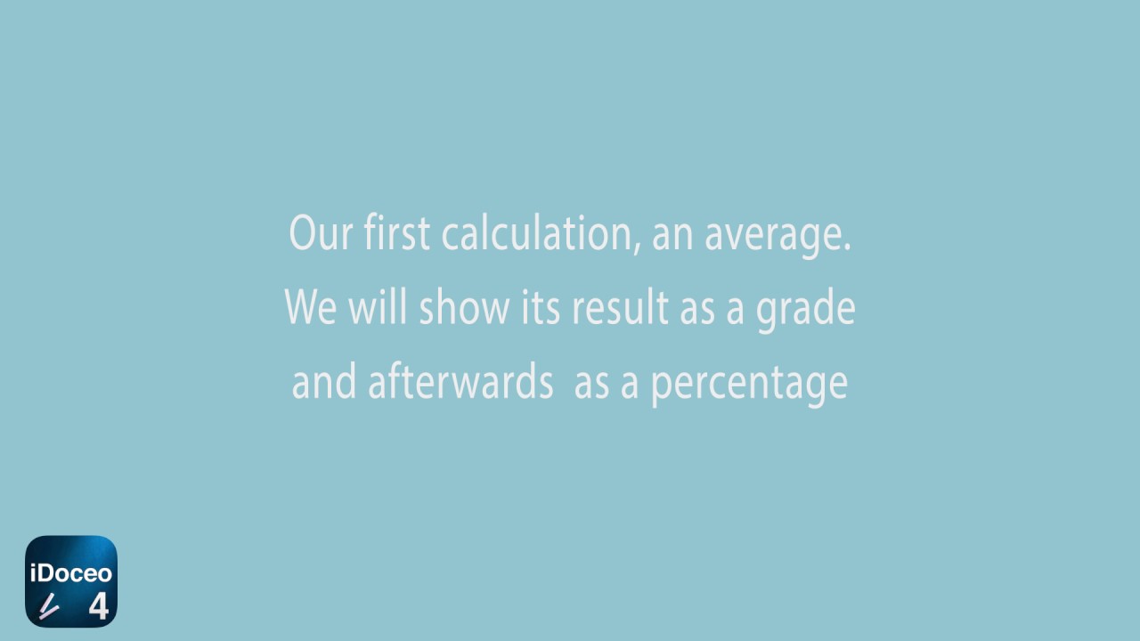 Calculations: mixing rubrics and scores in iDoceo's gradebook
