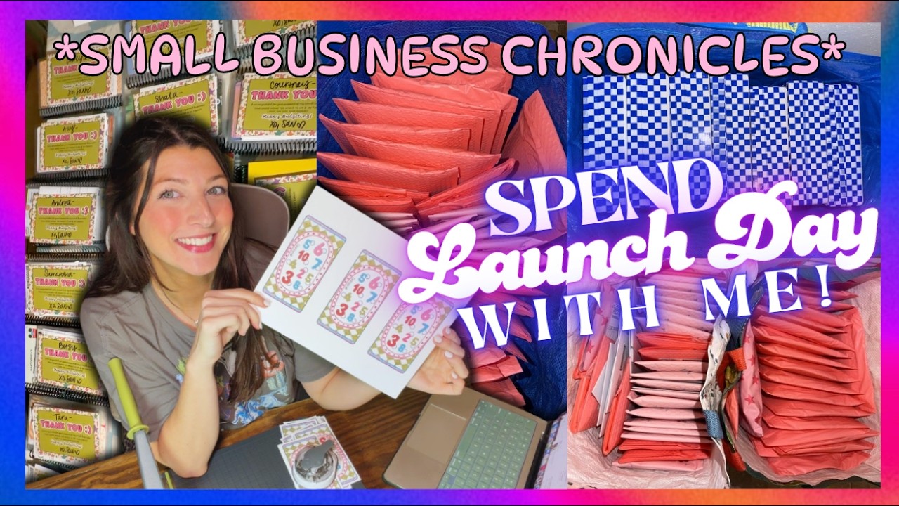 SPEND LAUNCH DAY WITH ME AS A SMALL BUSINESS OWNER 💖💫 *Pre Launch Prep~Packing Orders~Shipping Out*