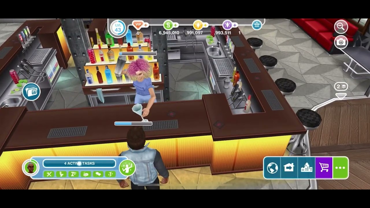 Sims FreePlay Candlelit Fork Restaurant unlocked | first child grew up and moved out!
