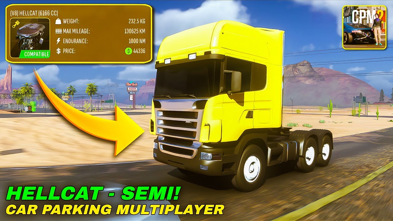 Let's Put a Hellcat Engine in a Semi-Truck! Car Parking Multiplayer 2 Gameplay That's illegal