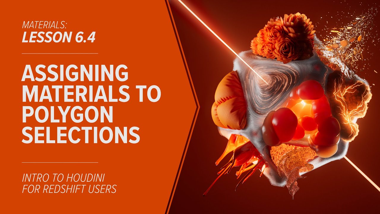 6.4 - MATERIALS - Assigning Materials To Polygon Selections in Houdini
