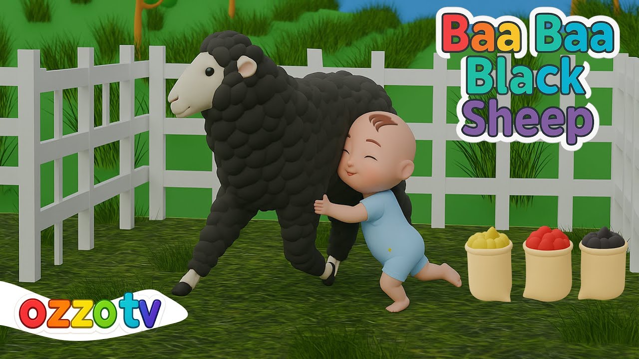 Baa Baa Black Sheep 🐑 | Fun 3D Animated Nursery Rhyme for Kids | #KidsSongs | Nursery Rhymes Ozoo TV