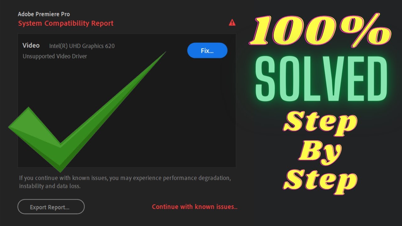 How to Fix Adobe Premiere Pro System Compatibility Report | 100%✔ working | HINDI