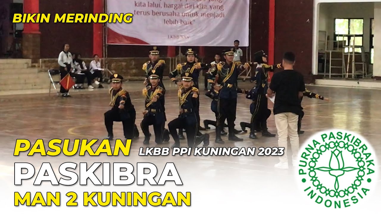 BIKIN BERINDING !!! VARIASI FORMASI PASKIBRA MAN 2 KUNINGAN DI LKBB PPI KUNINGAN TAHUN 2023