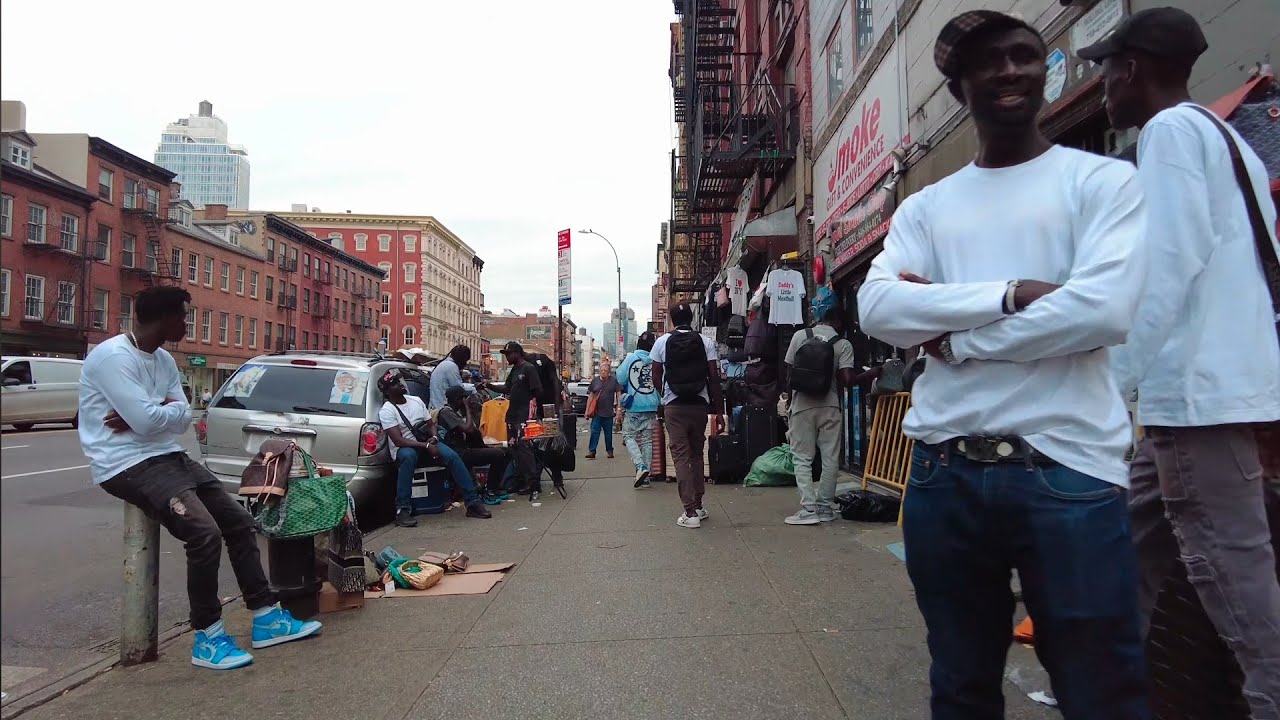African Illegal Market On Canal Street, NYC 