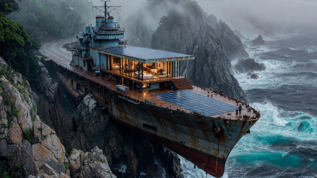 I Turned the Abandoned USS Nimitz Aircraft Carrier into a Luxury Hotel | 