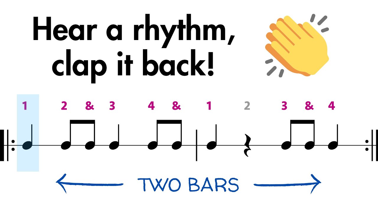 Rhythm Clap Along: Two-Bar Phrases – Level 1 to 3 (for Beginners/Kids) 👏
