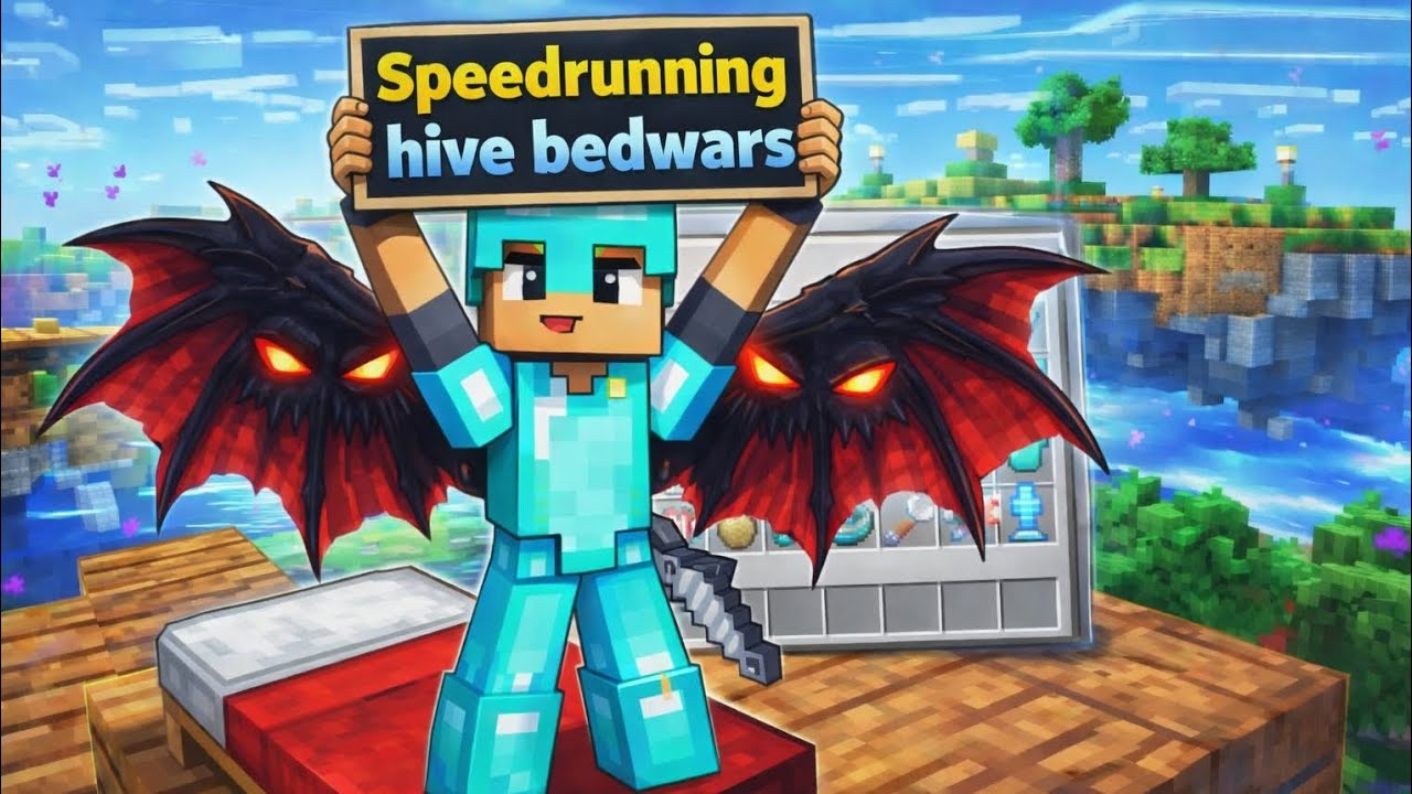 Some speedrunning clips of hive bedwars