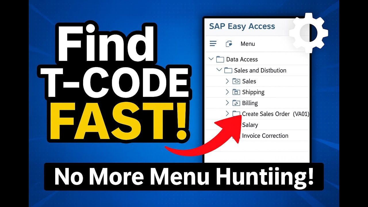 How to Find T-Code from SAP Menu