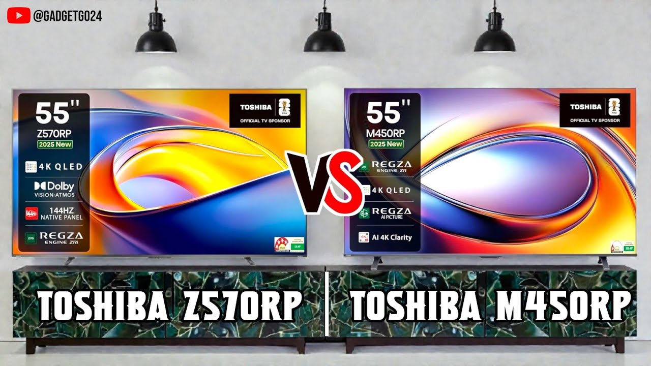 Toshiba Z570RP vs M450RP | Best 55″ QLED 4K Smart TV Comparison 2025