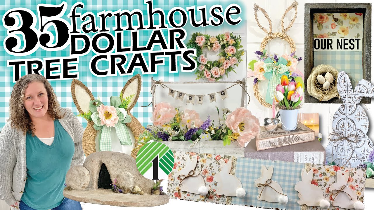 Spring 2023 Dollar Tree DIY Crafts (FAST and EASY) Farmhouse Decor Ideas