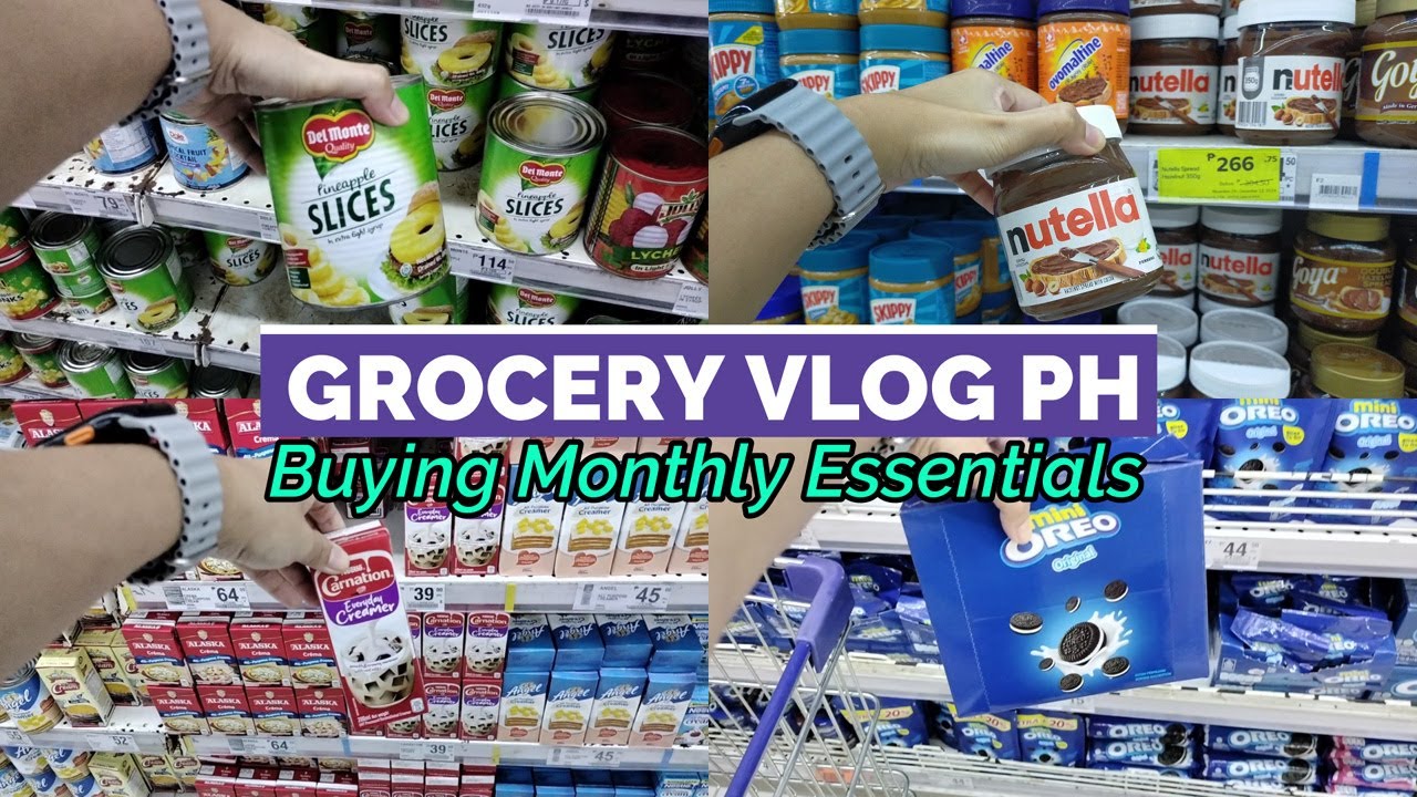 GROCERY VLOG PH Buying Monthly Essentials Realistic Supermarket Haul in the Philippines