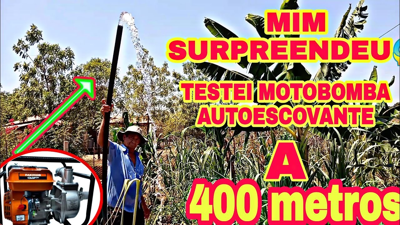 Testei o motobomba autoescovante da Carbon Fak a 400 metros de distância!!! será que jogou?