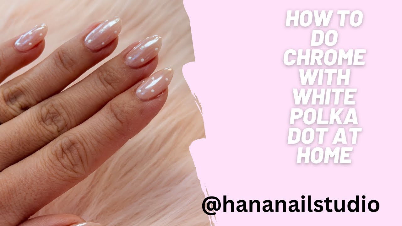 How to do polka dot nail with glaze chrome ❤️#nailstudio #nails #simplenails #nailtechnician 