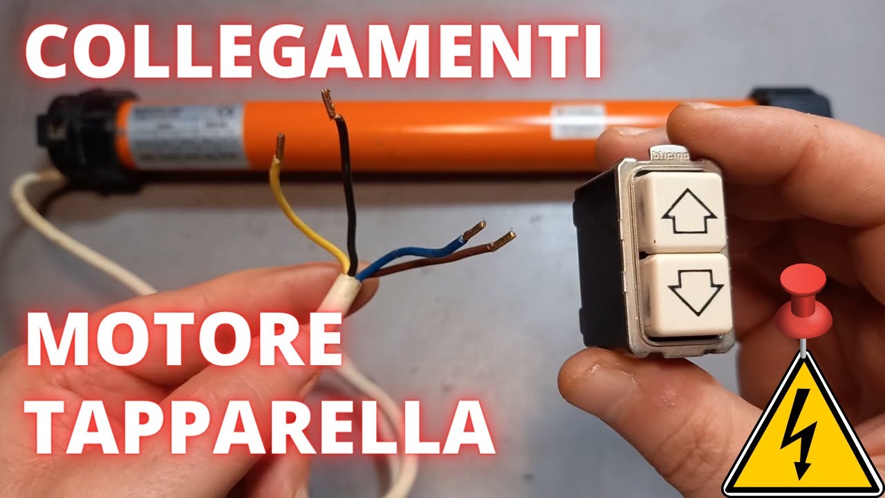 Collegamento motore tapparella con pulsante sali scendi