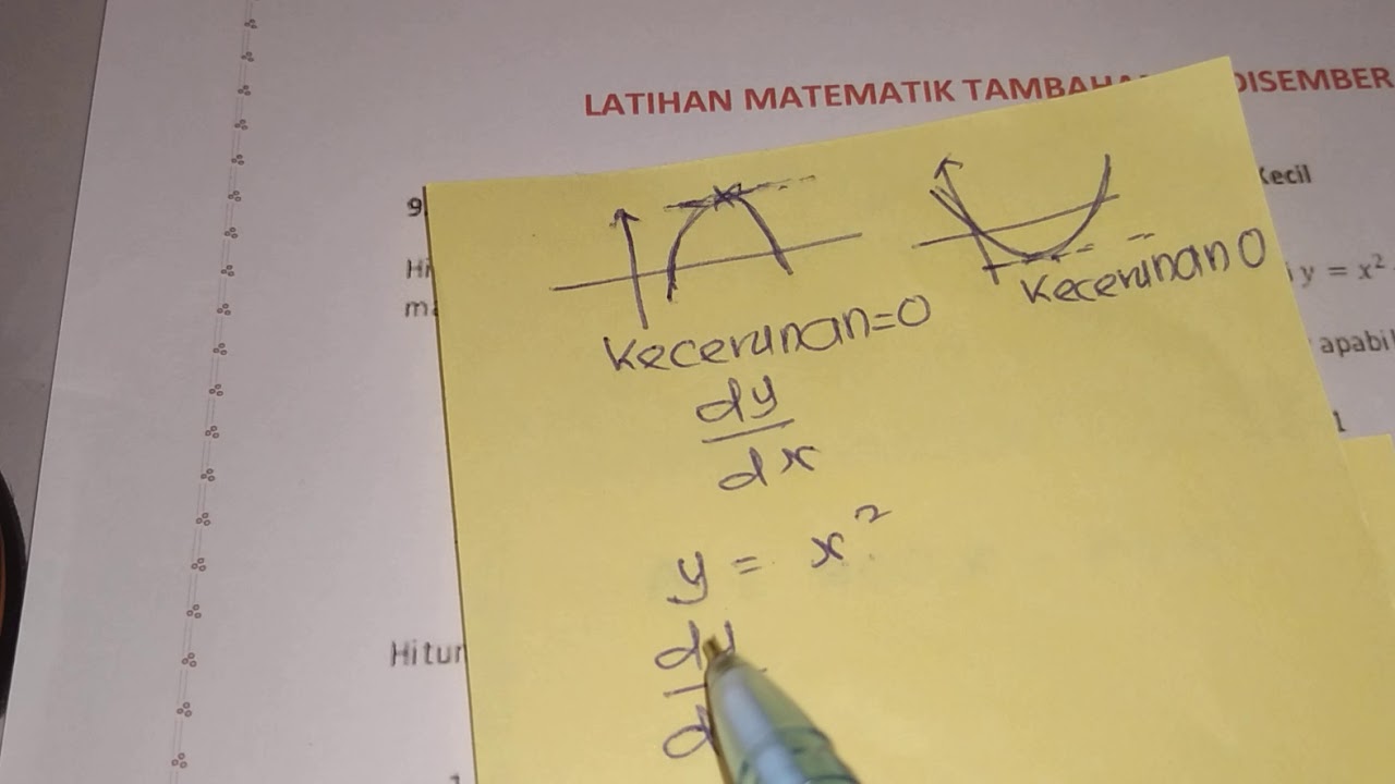 MATEMATIK TAMBAHAN TING 5 PEMBEZAAN..NILAI MAKS DAN NILAI MIN