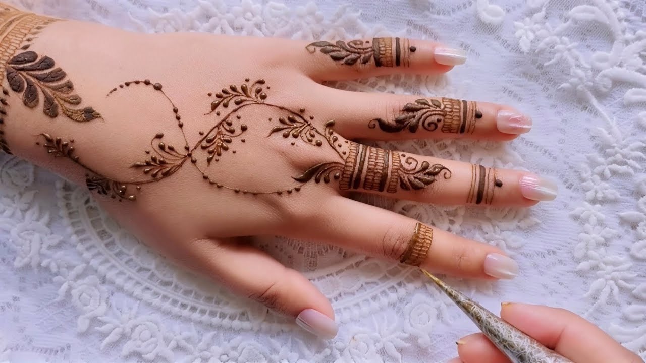 Elegant Jewelry Style Back Hand Mehndi Design | Simple & Royal Henna Art | Hennora Artistry