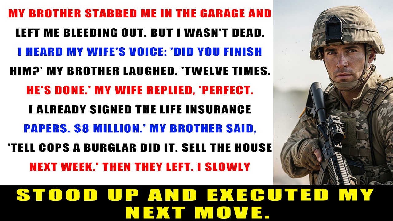 My brother stabbed me 12 times in the garage  'He's done  I signed the $8M insurance,' my wife sai