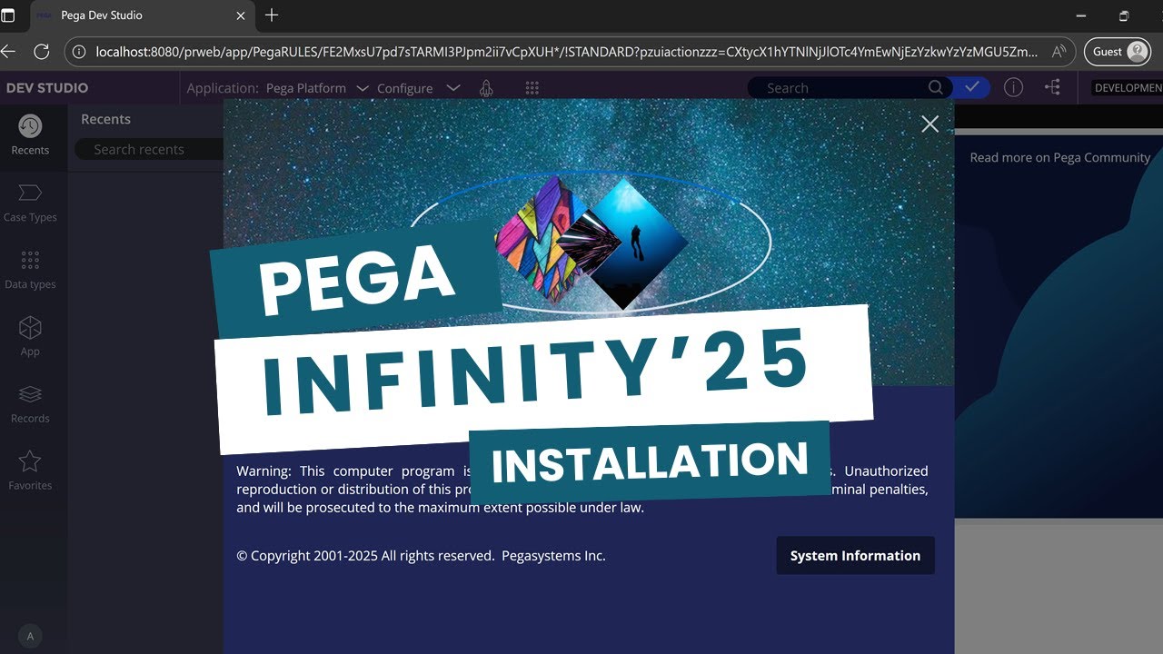 Pega Infinity 25 Setup on Windows | Tomcat 10 + PostgreSQL + Kafka Installation (LowCodeHub)