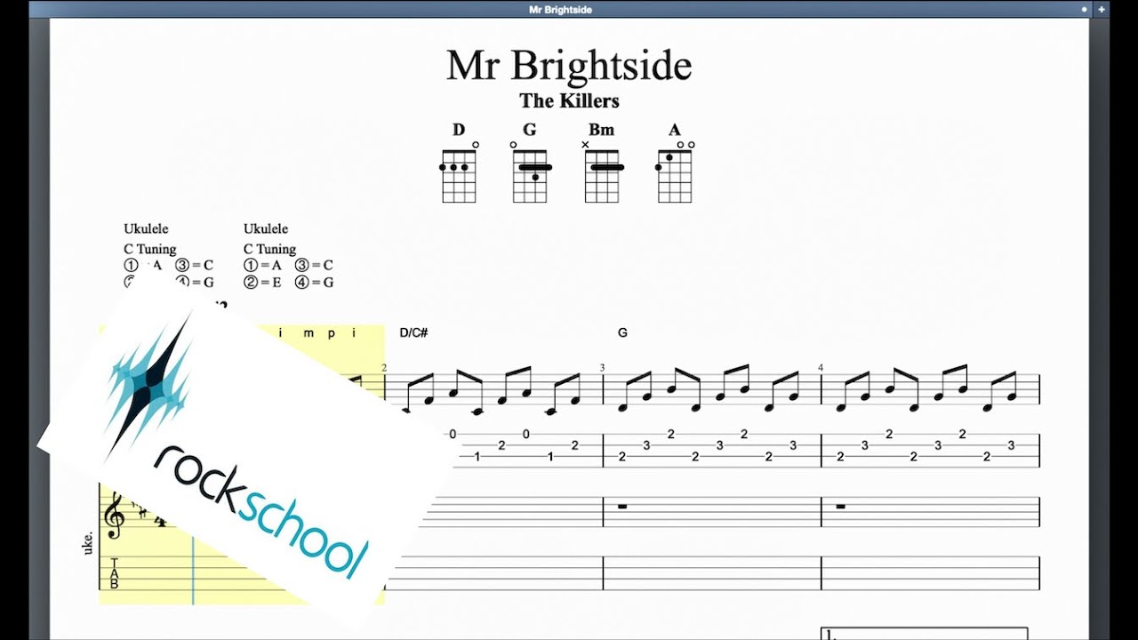 Mr Brightside Rockschool Grade 2 Ukulele Non Assessed and Duet