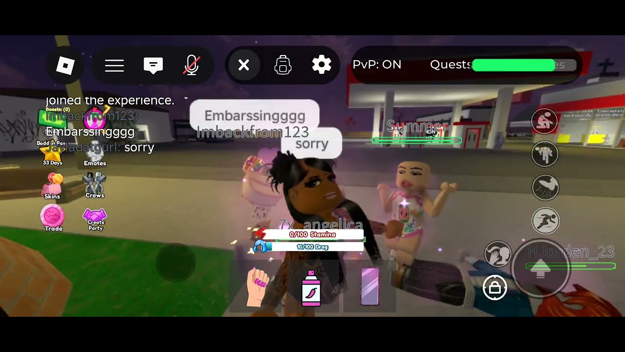 Getting bta in @baddies on roblox
