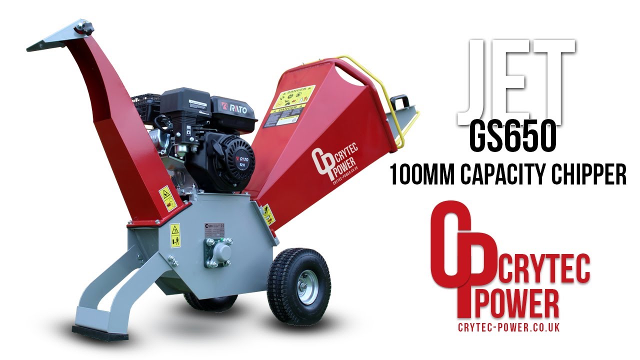 Crytec Jet GS650 7hp 100mm Capacity Petrol Wood Chipper