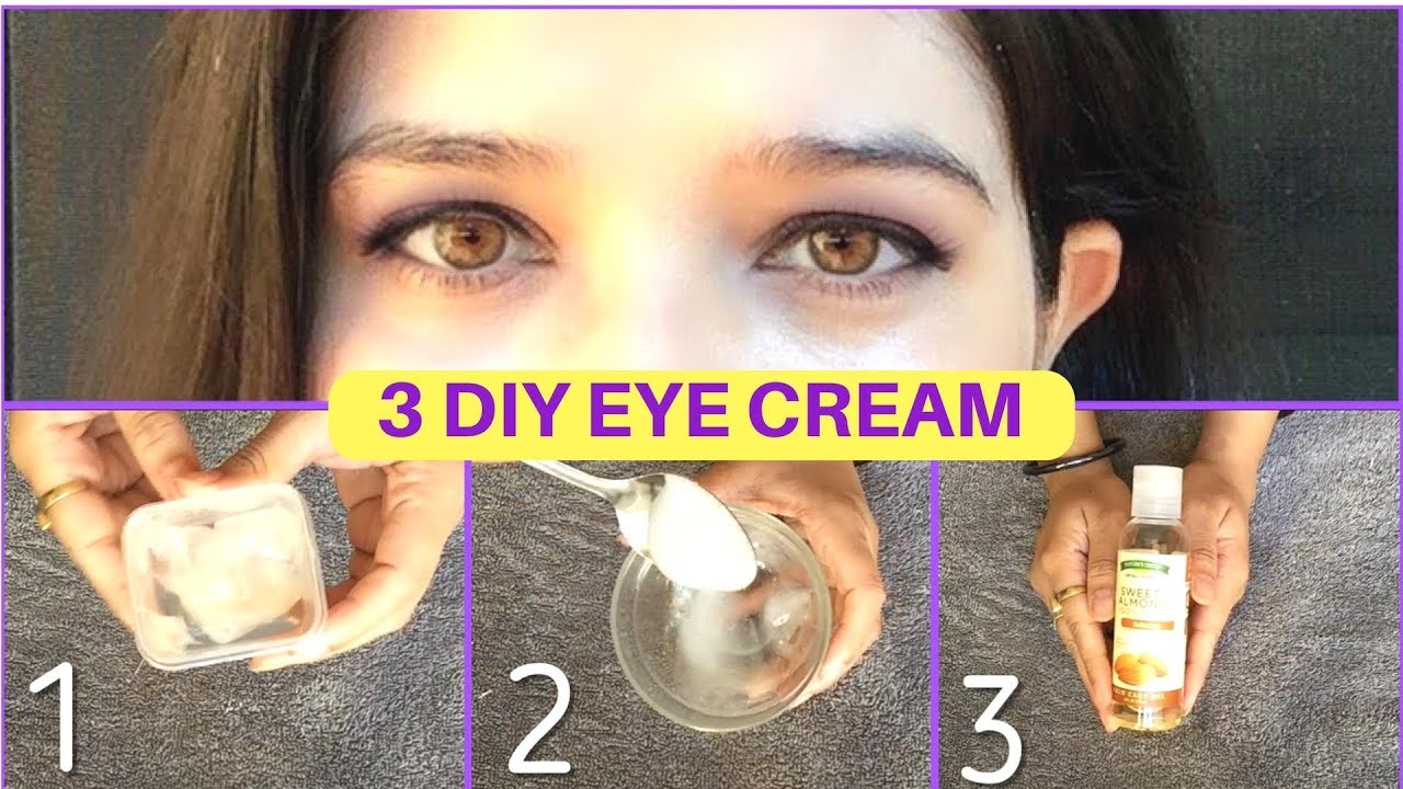 Eye cream for Dark circles & wrinkles in Hindi | Anti aging eye cream | 3 Homemade under eye creams